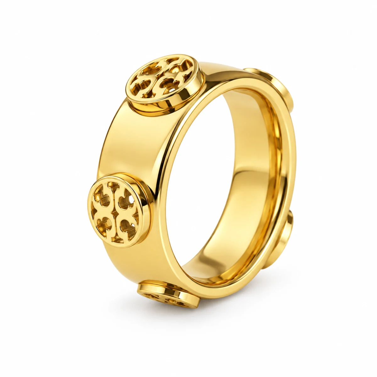 Gold Round Motif Ring